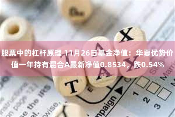 股票中的杠杆原理 11月26日基金净值：华夏优势价值一年持有混合A最新净值0.8534，跌0.54%