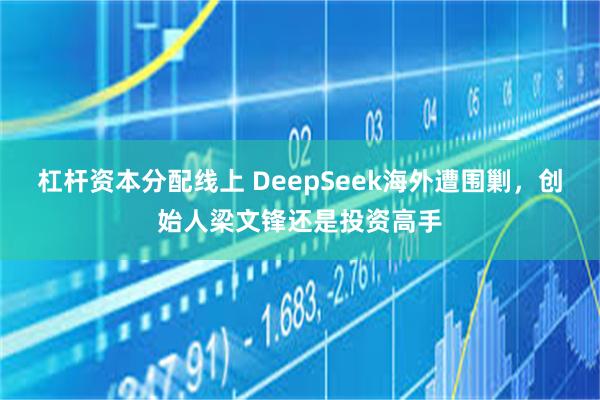 杠杆资本分配线上 DeepSeek海外遭围剿，创始人梁文锋还是投资高手